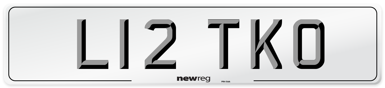L12 TKO Number Plate from New Reg